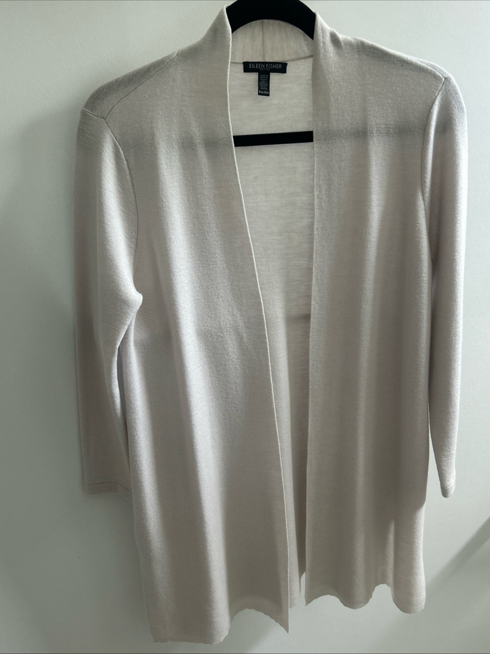 Eileen Fisher Long Sweater Duster Coat Cream PM